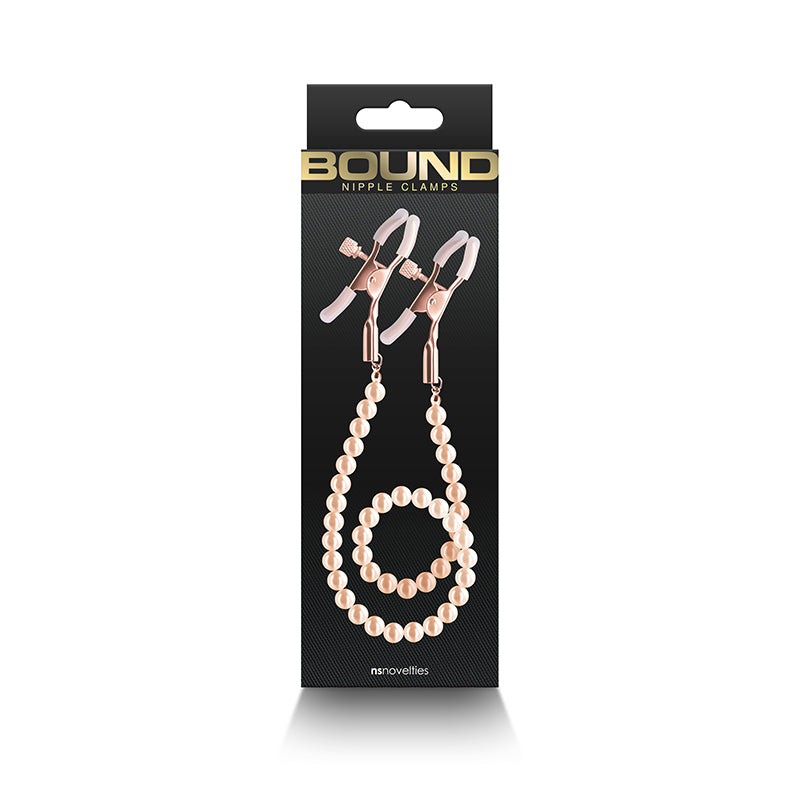 Bound Nipple Clamps - DC1 - Rose Gold - Club X